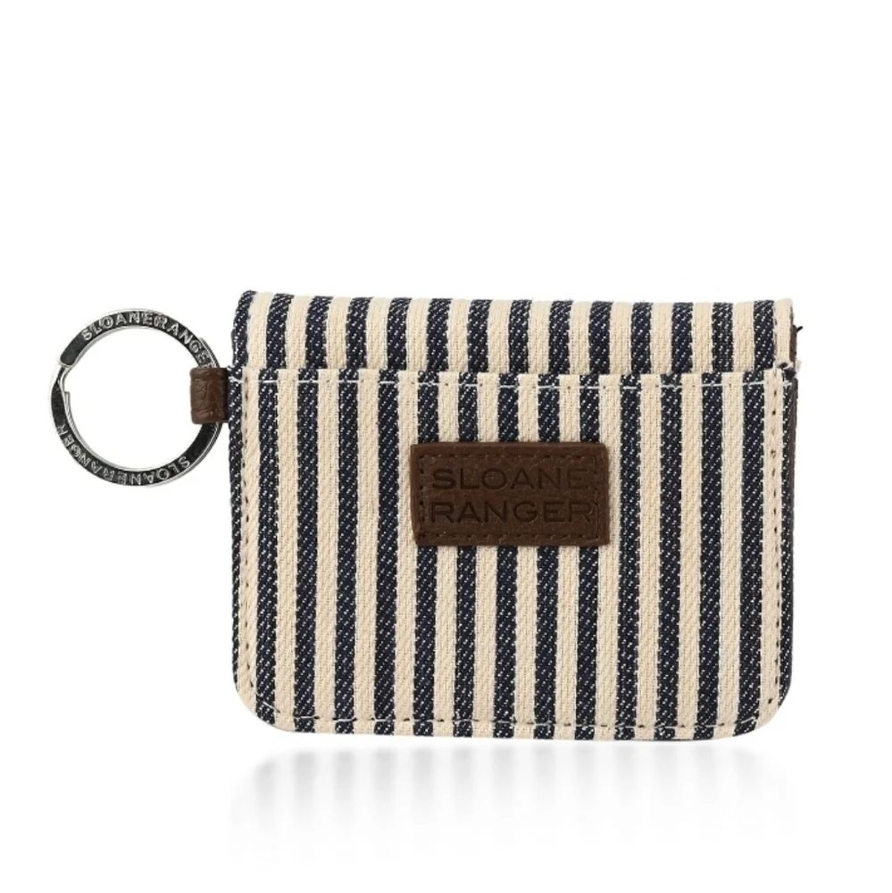 Sloane Ranger Striped Keychain Wallet - Picture 1 of 4